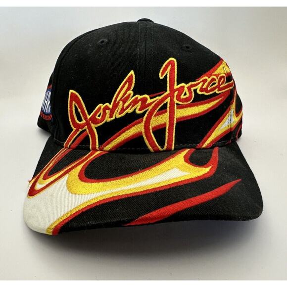 NHRA John Force Castrol Racing Black Cap Flames Adjustable - Picture 1 of 6